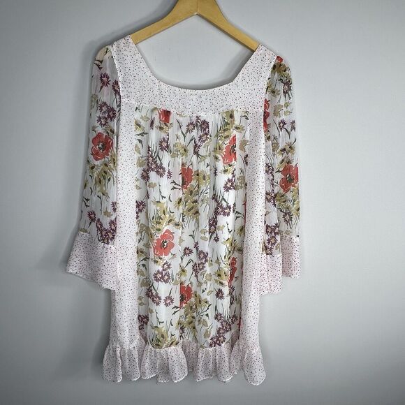 Jovovich Hawk for Target Women's Mini Dress Chiffon Floral Sz Small - Picture 3 of 8